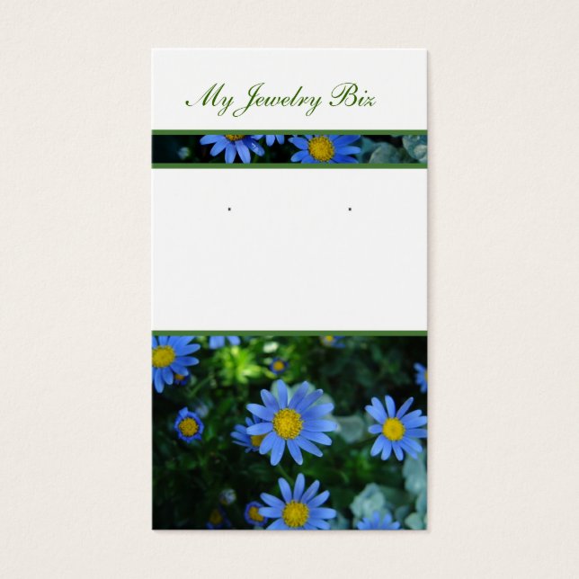 Blue Flower Earring Cards (Front)