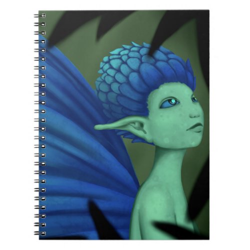 Blue Flower Fairy Notebook