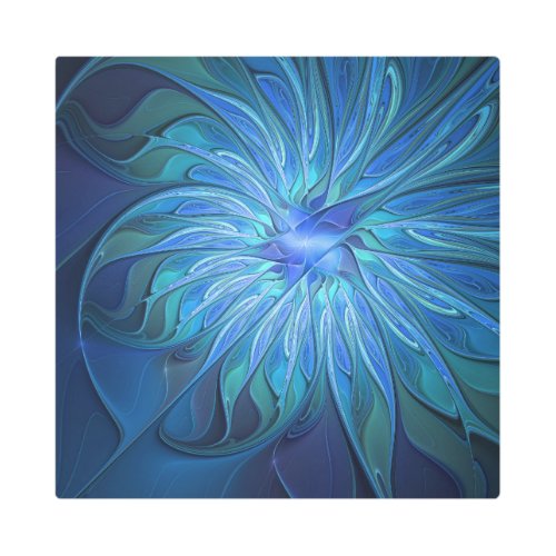 Blue Flower Fantasy Pattern Abstract Fractal Art