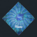 Blue Flower Fantasy Pattern, Abstract Fractal Pet Bandana<br><div class="desc">Modern and abstract fractal art,  a fantasy flower with blue.
Design for your dog bandana and more.</div>