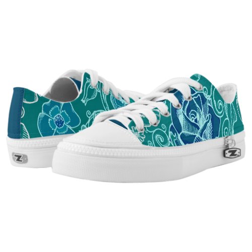 Blue flower garden Low_Top sneakers