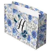 Blue flower garden vintage pattern custom unique