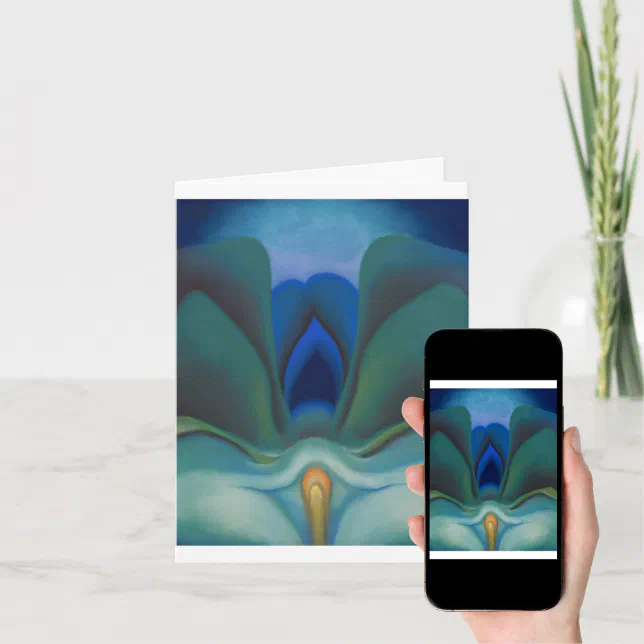 Blue Flower, Georgia O'Keeffe, Card | Zazzle