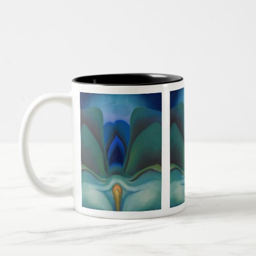 Blue Flower Georgia OKeeffe     Two_Tone Coffee Mug