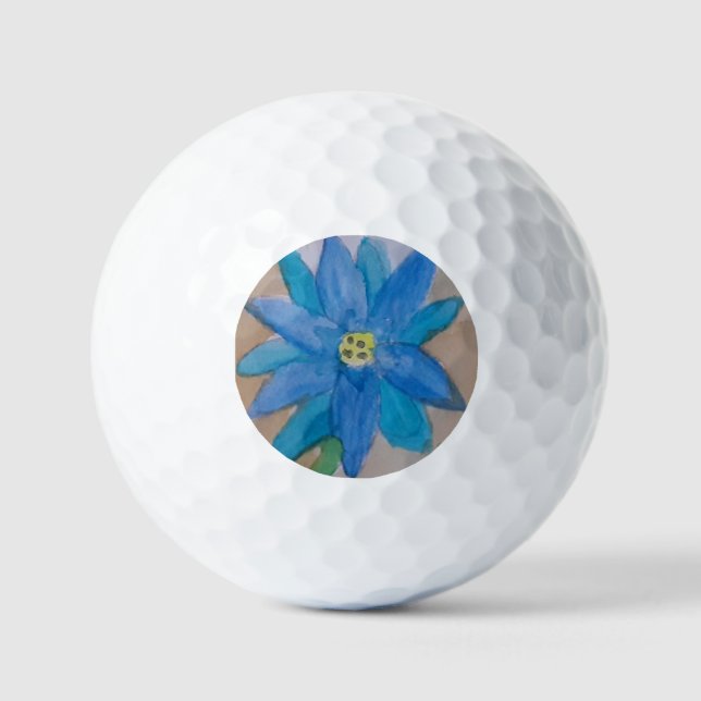 Blue Flower Golf Balls (Front)