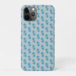 Blue flower grey background iPhone 11 pro case