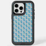 Blue flower grey background iPhone 15 pro max case