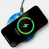 Blue Flower in Alcohol Inks Wireless Charger (Phone)