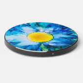 Blue Flower in Alcohol Inks Wireless Charger (Front 2)