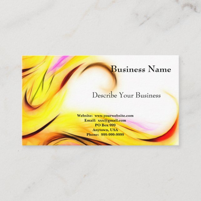 Blue Flower Invert Business Card (Front)