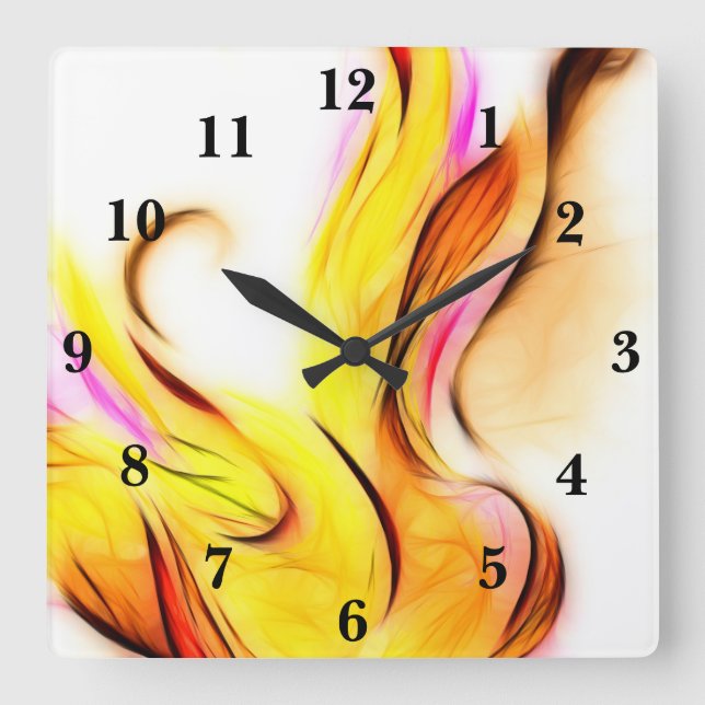 Blue Flower Invert Clock (Front)