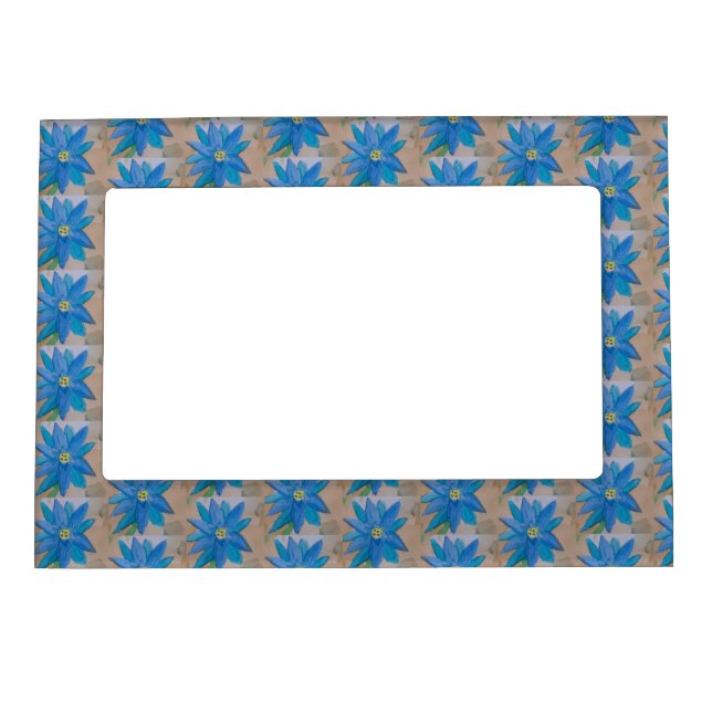 Blue Flower  Magnetic Frame (Front)