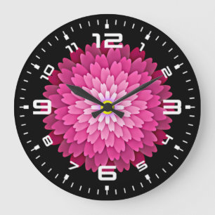 Blue Flower Mandala-68566 Large Clock