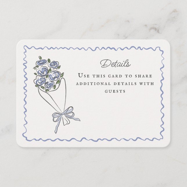 Blue Flower Market Fresh Floral Details Insert (Front)