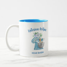 Blue Flower Mixer Home Bakery Promotional