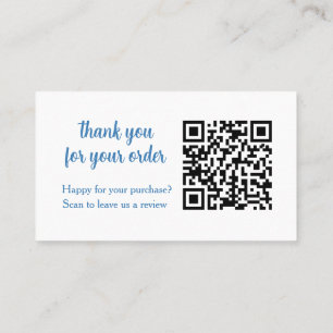 Blue Flower Mixer QR Code Leave us a review Business Card