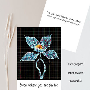 Blue Flower   Modern Pixels   Bloom Where Planted