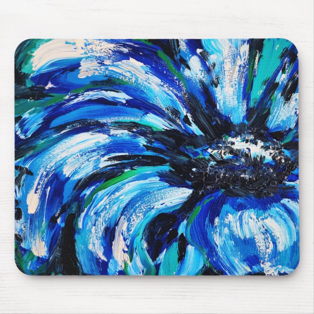 Blue flower mouse pad (Front)