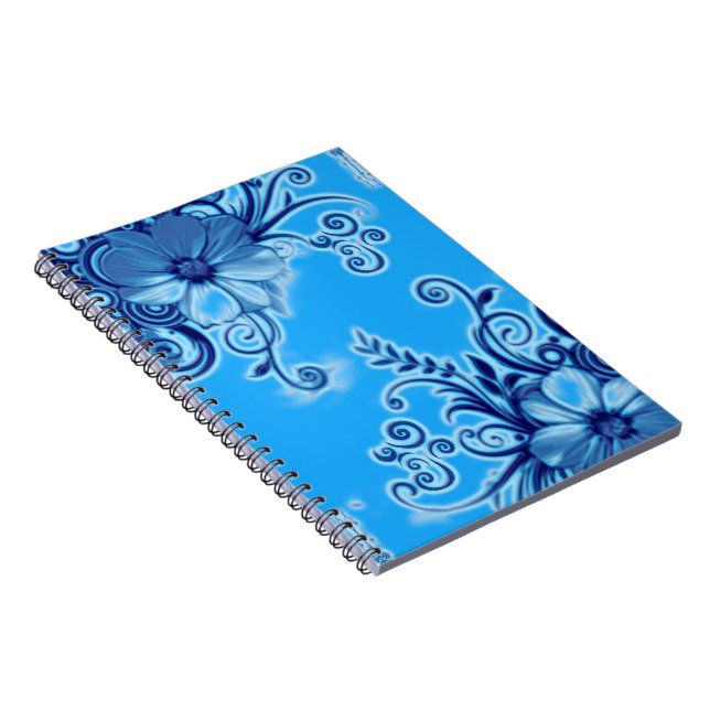 Blue Flower Notebook (Right Side)