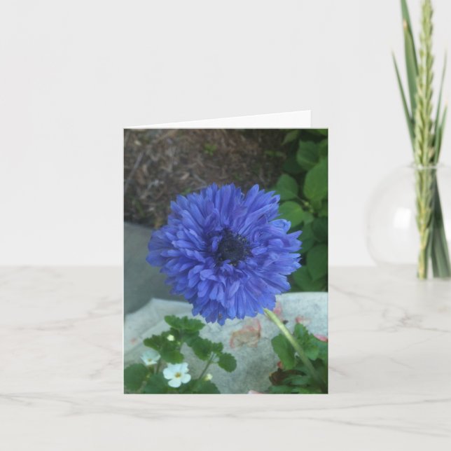 Blue flower notecard (Front)