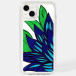 Blue Flower on White iPhone Case