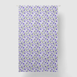 Blue Flower Pattern Blackout Curtains