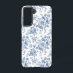 Blue Flower Pattern Samsung Galaxy S21 Case<br><div class="desc">Check out this design featuring a blue floral pattern.</div>