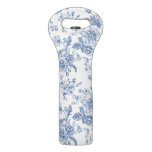 Blue Flower Pattern Wine Bag