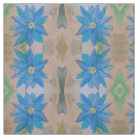 Blue Flower Pima Cotton Fabric