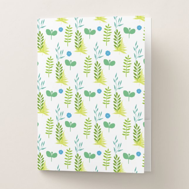 Blue Flower  Pocket Folder (Front)