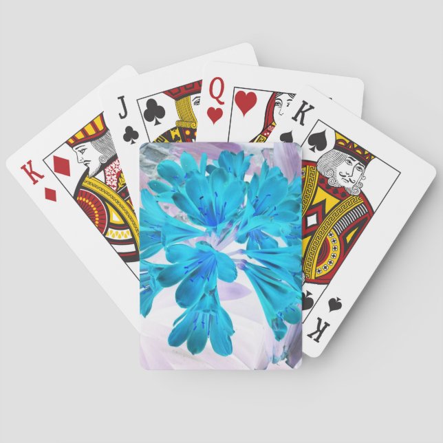 Blue Flower Poker Cards (Back)