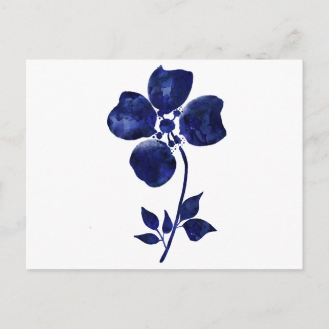 Blue Flower Postcard (Front)