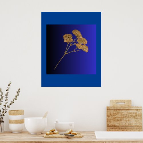 blue flower  poster