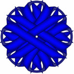 Blue Flower Ribbon by Kenneth Yoncich Cutout<br><div class="desc">Blue Flower Ribbon, Key Chain.
Images Copyright (C) Kenneth Kenji Yoncich.
All Rights Reserved.</div>