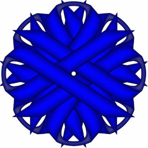 Blue Flower Ribbon by Kenneth Yoncich Cutout