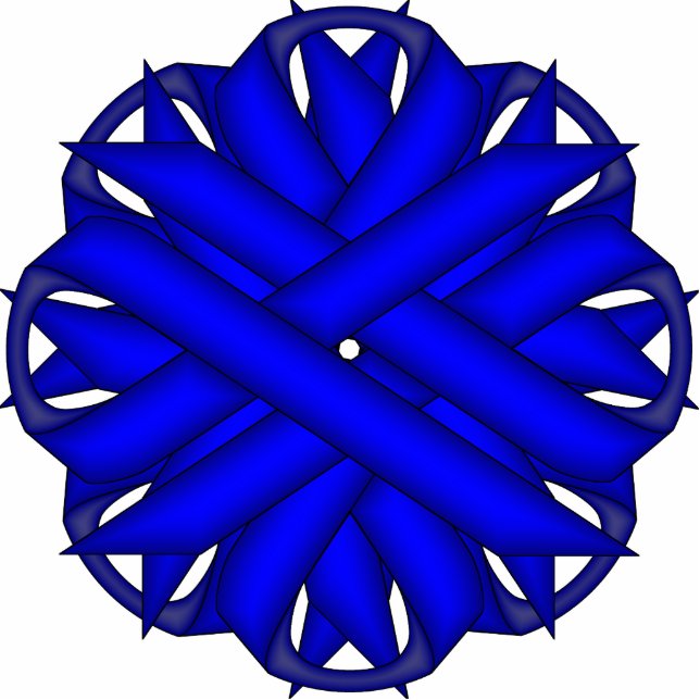 Blue Flower Ribbon by Kenneth Yoncich Cutout (Front)
