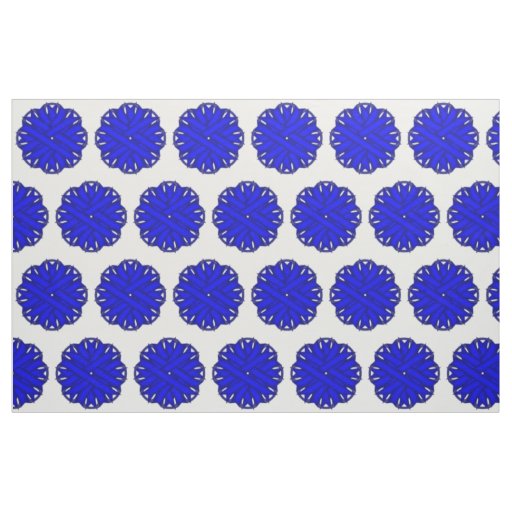 Blue Flower Ribbon by Kenneth Yoncich Fabric