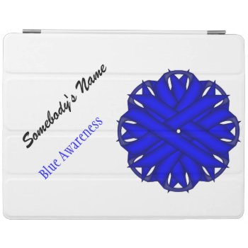 Blue Flower Ribbon By Kenneth Yoncich Ipad Smart Cover by KennethYoncich at Zazzle