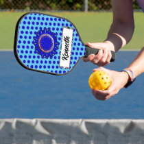 Blue Flower Ribbon by Kenneth Yoncich Pickleball Paddle