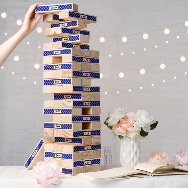 Blue Flower Ribbon by Kenneth Yoncich Topple Tower (Wedding)