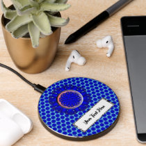 Blue Flower Ribbon by Kenneth Yoncich Wireless Charger