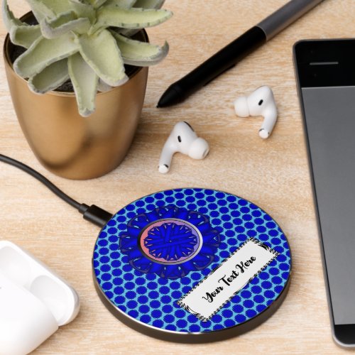 Blue Flower Ribbon by Kenneth Yoncich Wireless Charger
