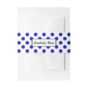 Blue Flower Ribbon (Pers) by Kenneth Yoncich Invitation Belly Band