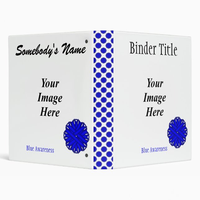 Blue Flower Ribbon Template by Kenneth Yoncich Binder (Background)
