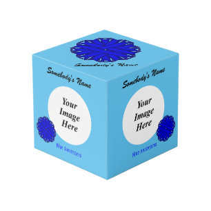 Blue Flower Ribbon Template by Kenneth Yoncich Cube