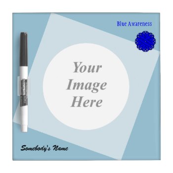 Blue Flower Ribbon Template By Kenneth Yoncich Dry-erase Board by KennethYoncich at Zazzle