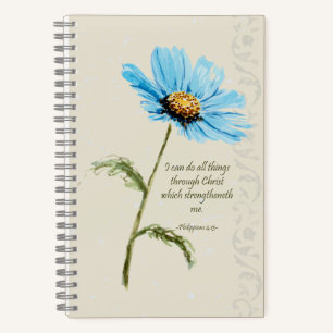 Blue Flower Scripture Journal