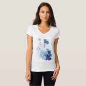 Blue Flower Self-Care Woman T-Shirt (Front Full)