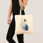 Blue Flower Self-Care Woman Tote Bag (Front (Product))