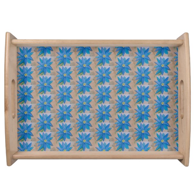 Blue Flower  Serving Tray (Front)